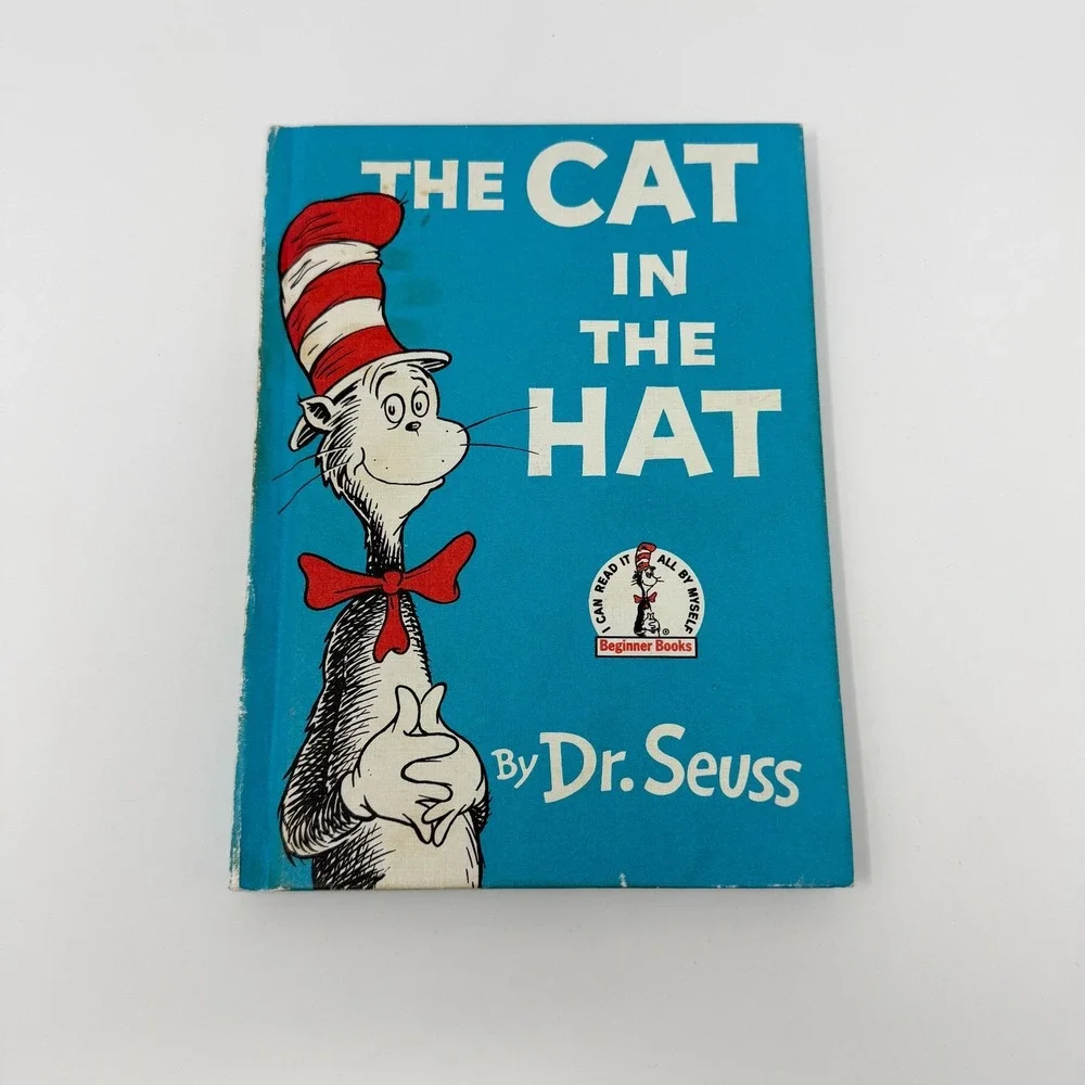 Dr Seuss Vintage Hardcover Lot 5 Cat in the Hat Green Eggs Horton Hop Pop Marvin
